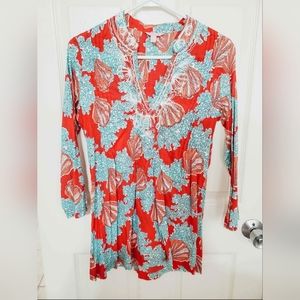 Lilly Pulitzer Size Small Beaded Tunic Top